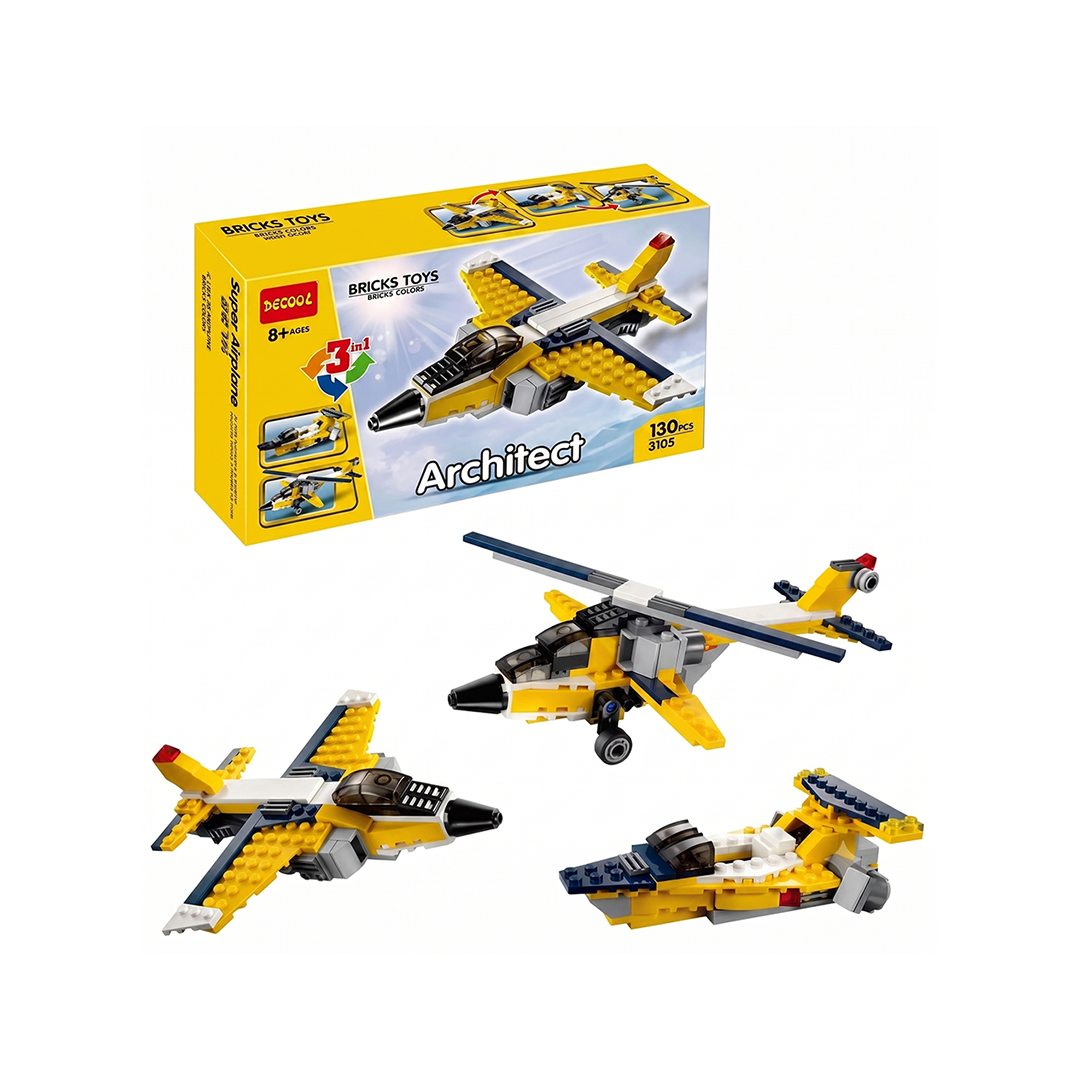Architect 3-in-1 Building Block Set - Plan Series - 119 Pieces