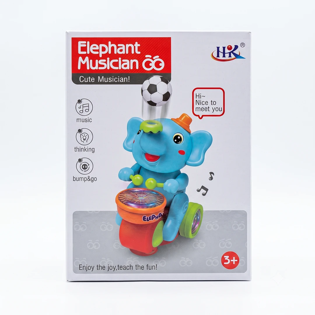 Elephant Musician Bump & Go Musical, Toy (3+ Years)